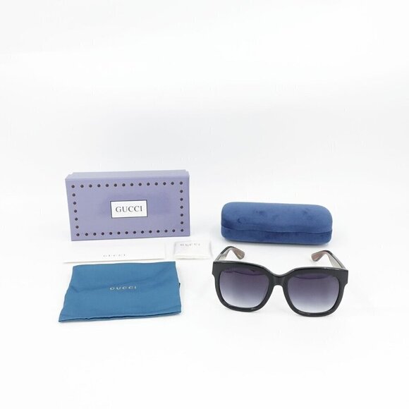 Gucci GG0034 Unisex Sunglasses Black Blue OS - Picture 5 of 15